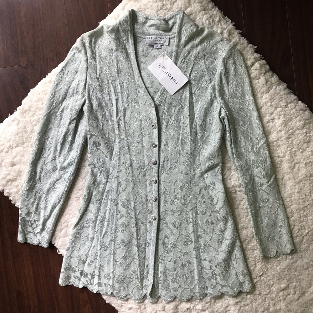 Sequin Cocktail Jacket by St John Evening NWT